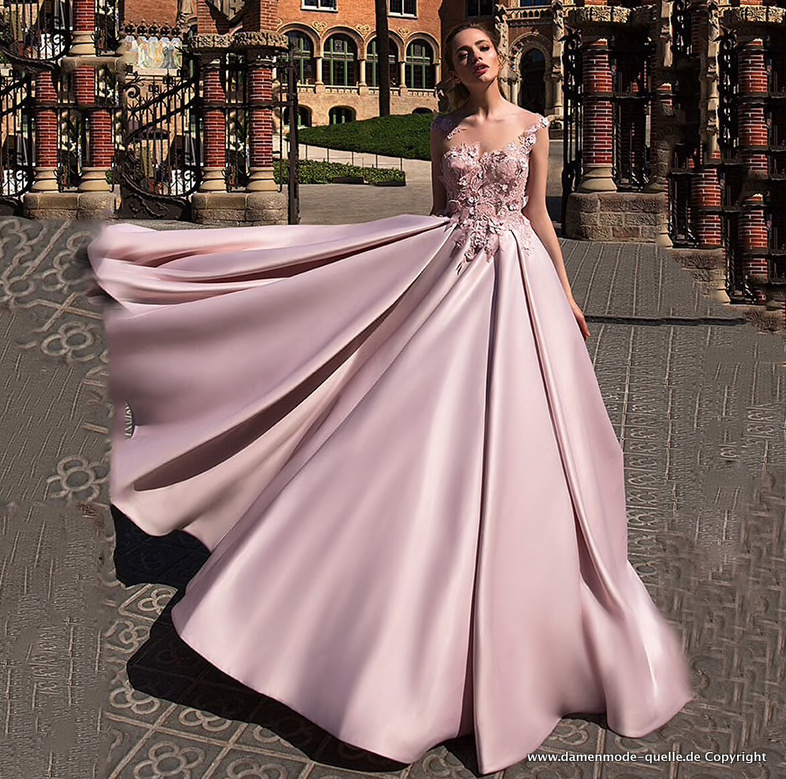 Kleider 2021 A Linie Empire Abendkleid Elegant Lachs Bodenlang Mit Applikationen Damenmode Gunstig Online Kaufen
