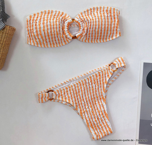 Boho Print Bikini Gestreift