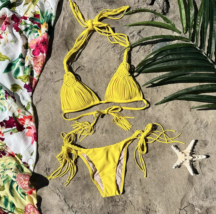 Brasilianische Bikini Sexy in Gelb