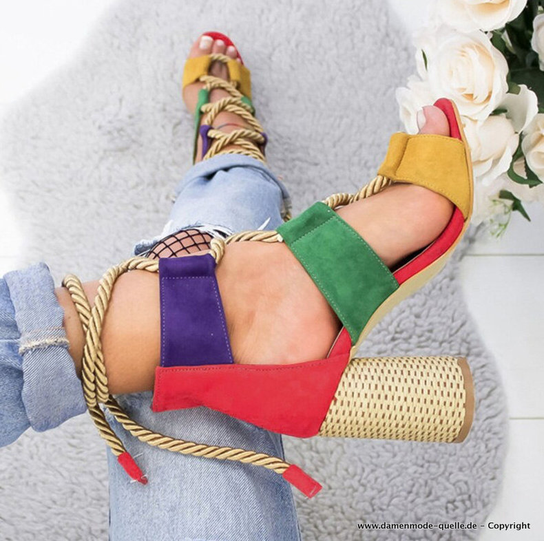 Colorblock Sommer Sandaletten
