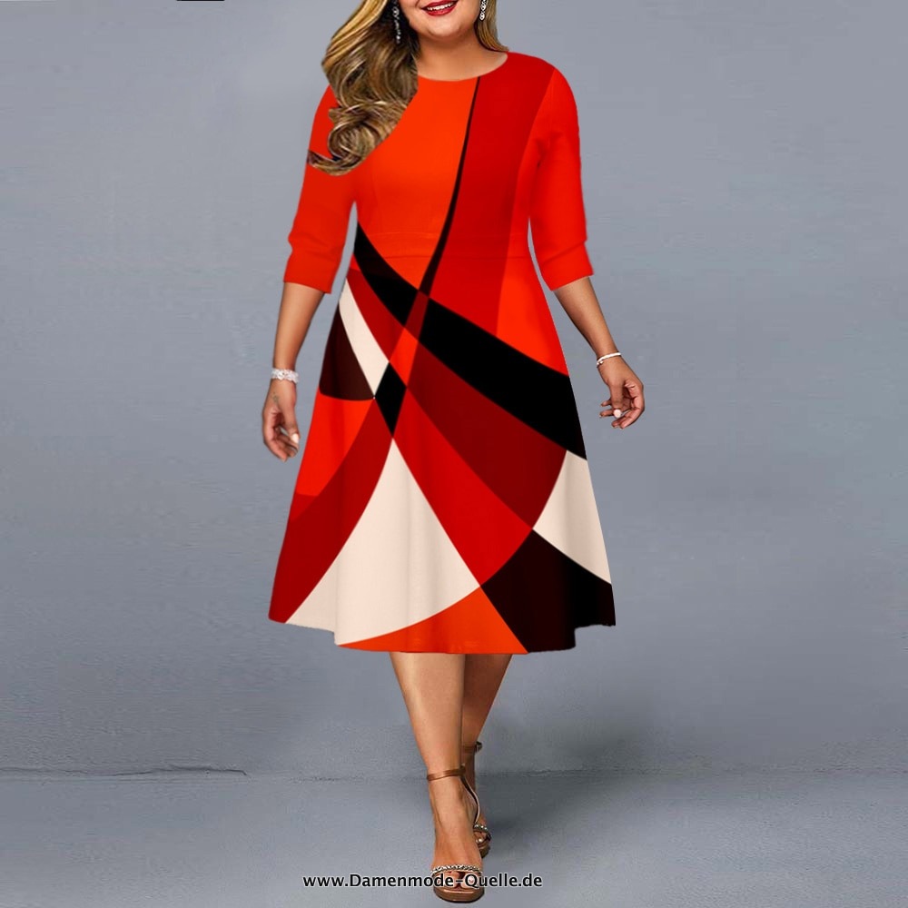 Damen Midi Kleid 2023 Elegant bis 5XL