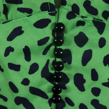 Damen Tunika mit Fledermausärmel und Leopardenmuster Grün