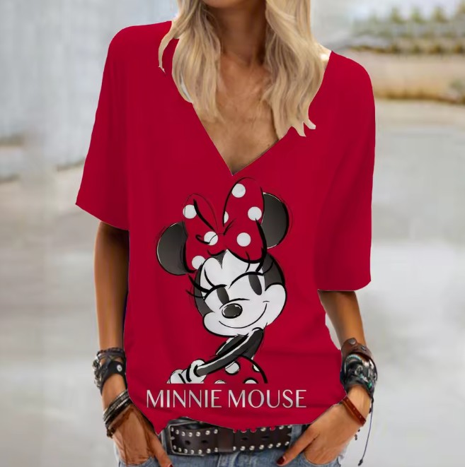 Disney Cartoon Print Damen T-Shirt Edelgard