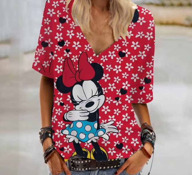 Disney Cartoon Print Damen T-Shirt Elaine