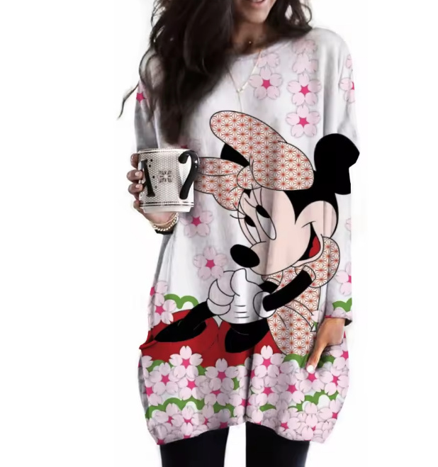 Disney Damen Long Shirt Aaren Weiß