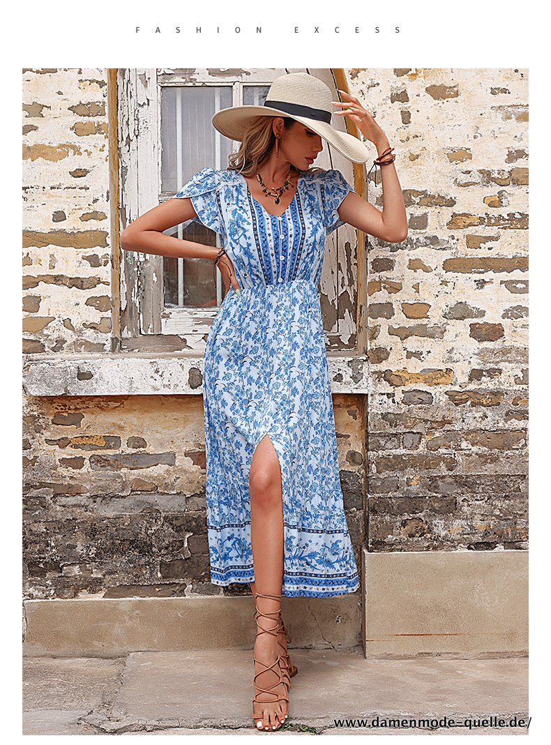 Elegantes Langes Sommer Boho Kleid für Damen 2023 
