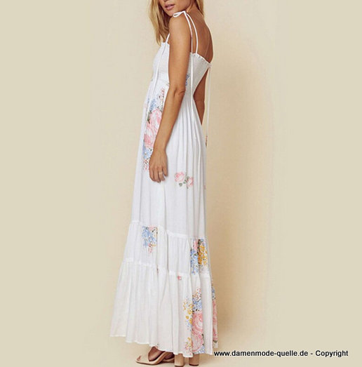 Empire Maxi Sommerkleid mit Spaghettiträger