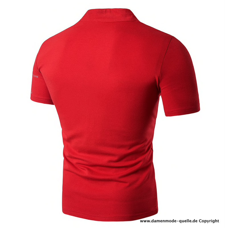 Herren Bodycon Print T-Shirt in Rot