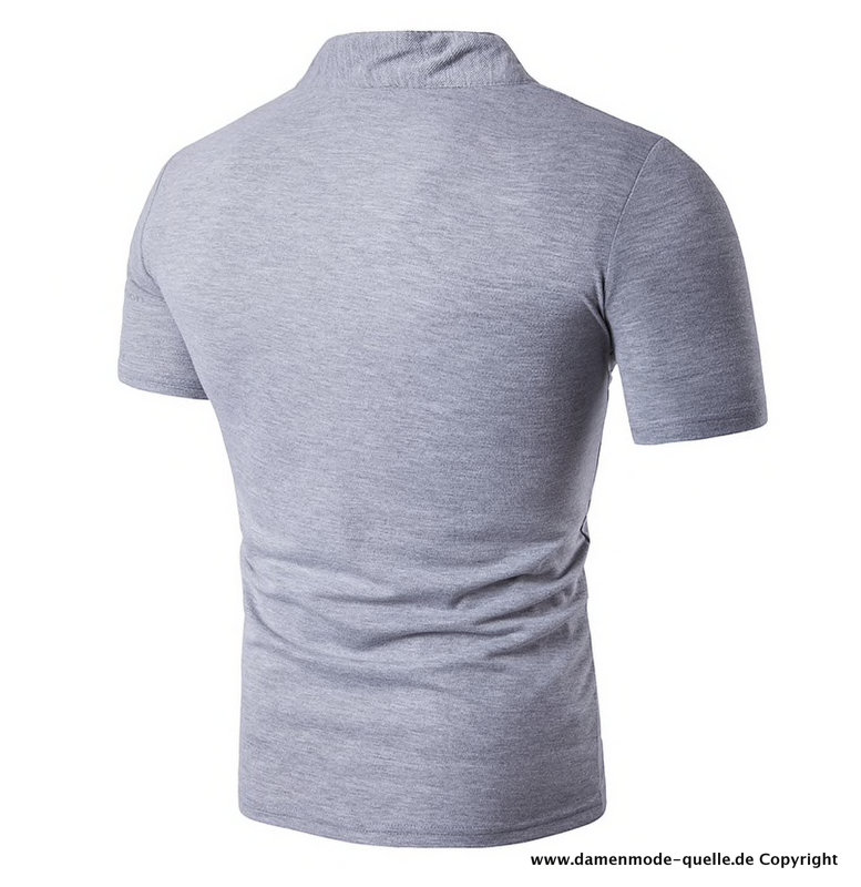 Herren Bodycon Print T-Shirt in Silber