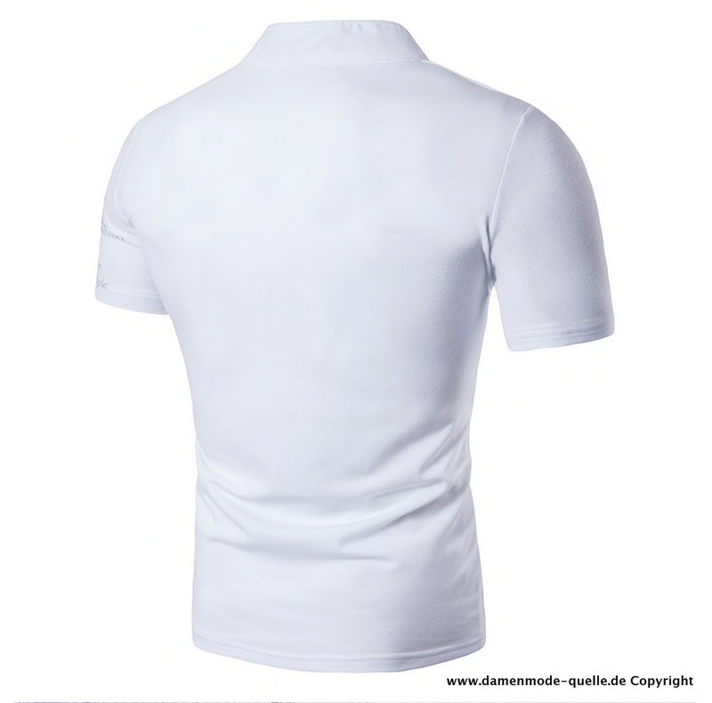 Herren Bodycon Print T-Shirt in Weiß
