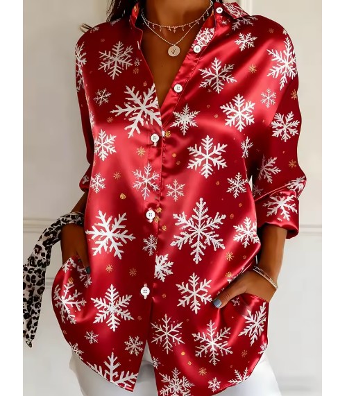 Langarm Damen Weihnachtsbluse Eefje
