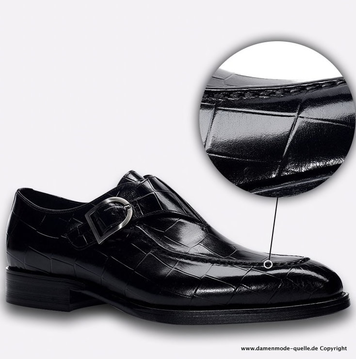Luxus Leder Schuhe für Herren in Schwarz