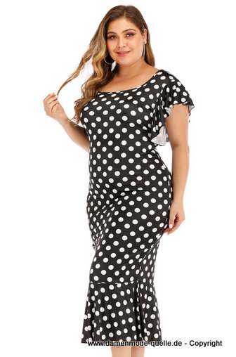 Meerjungfrau Curvy Kleid Elegant mit Punkte