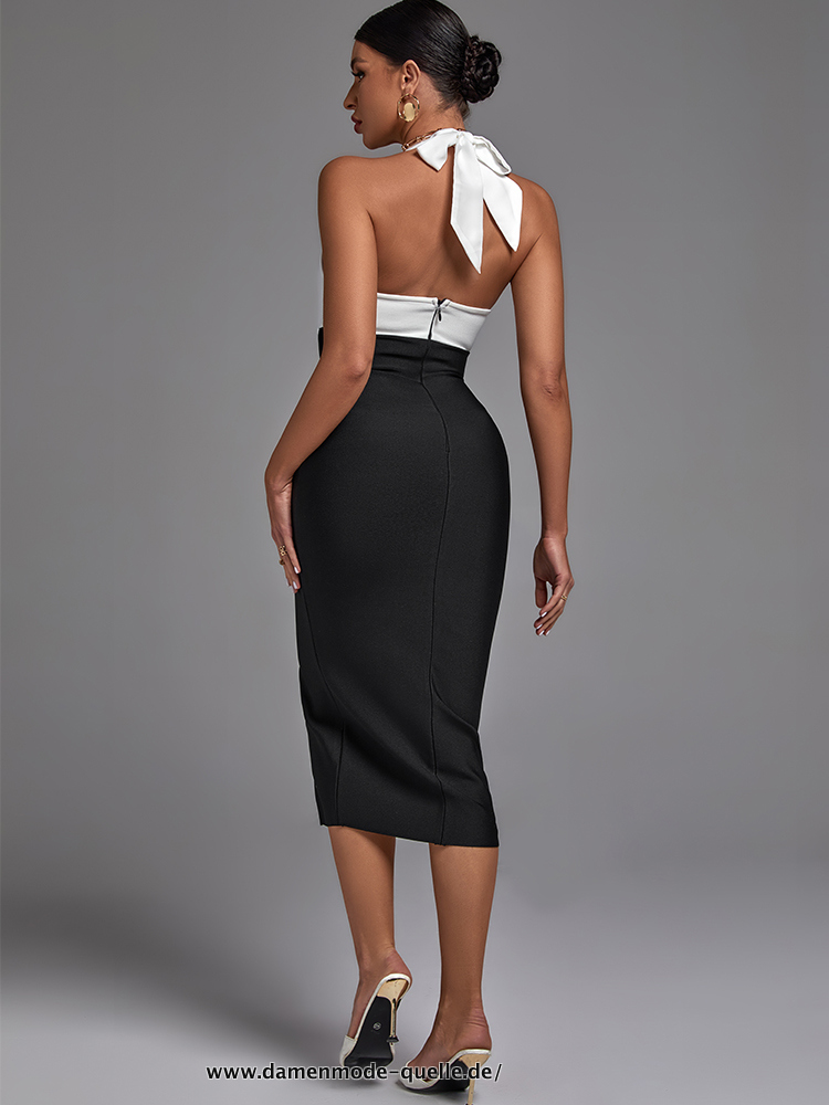Midi Kleid 2023 Bodycon Kleid Elegant Sexy Cut Out