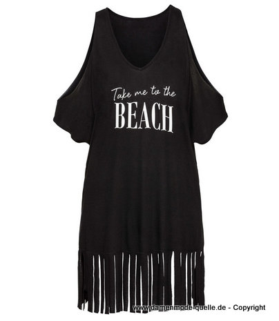Mini Sommer Strand Kleid mit Fransen