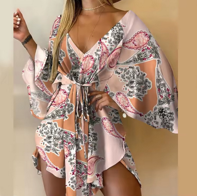 Mini Tunika Sommerkleid 2025 Aitana mit V Ausschnitt