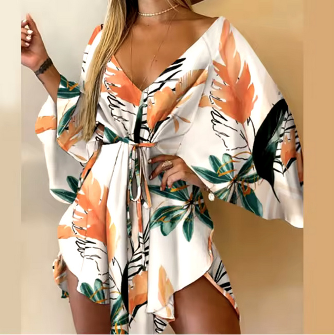 Mini Tunika Sommerkleid 2025 Alicia mit V Ausschnitt