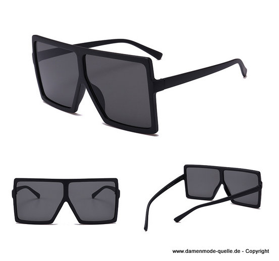 Oversize Shades Sonnenbrille in Schwarz