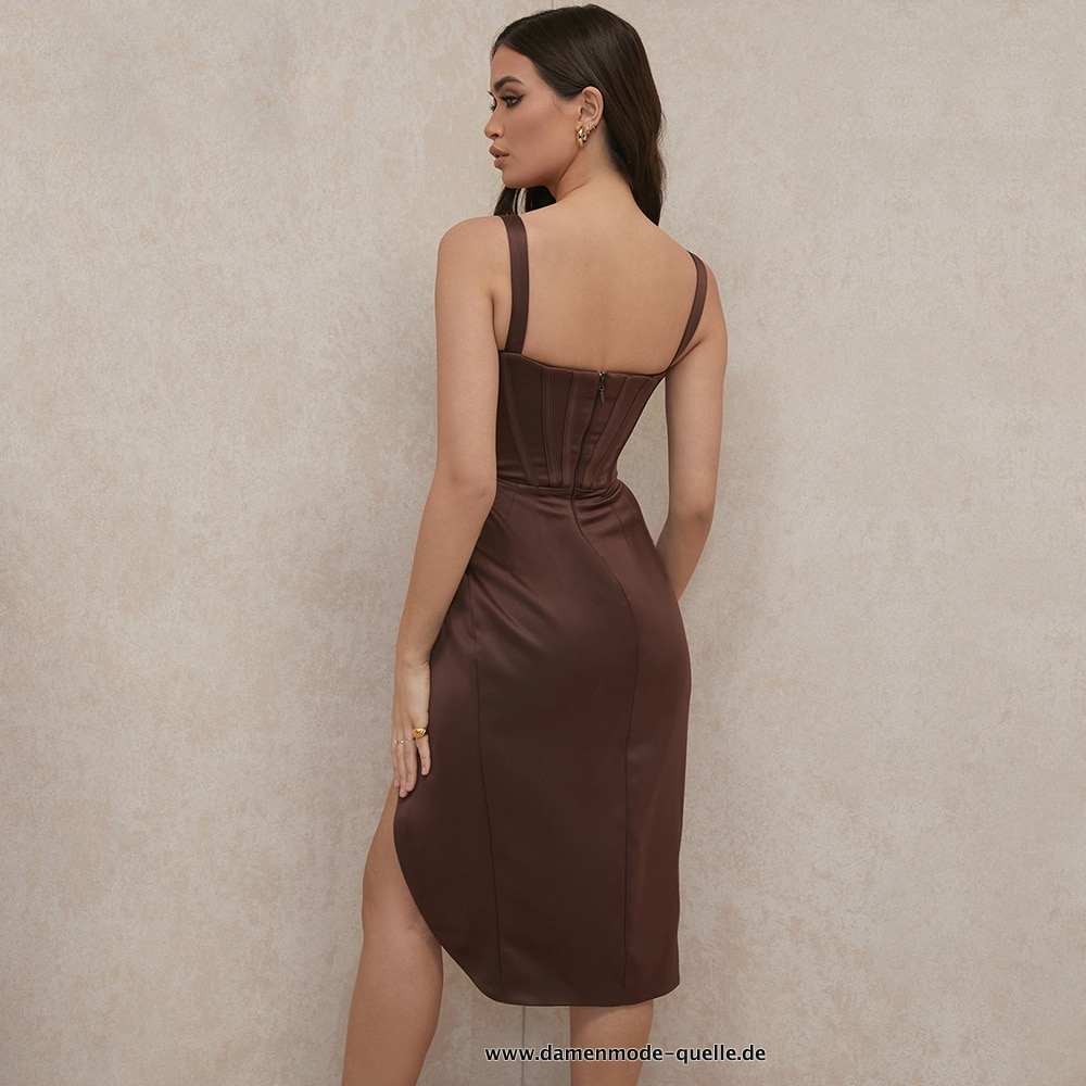 Party Kleid Abendkleid in Braun
