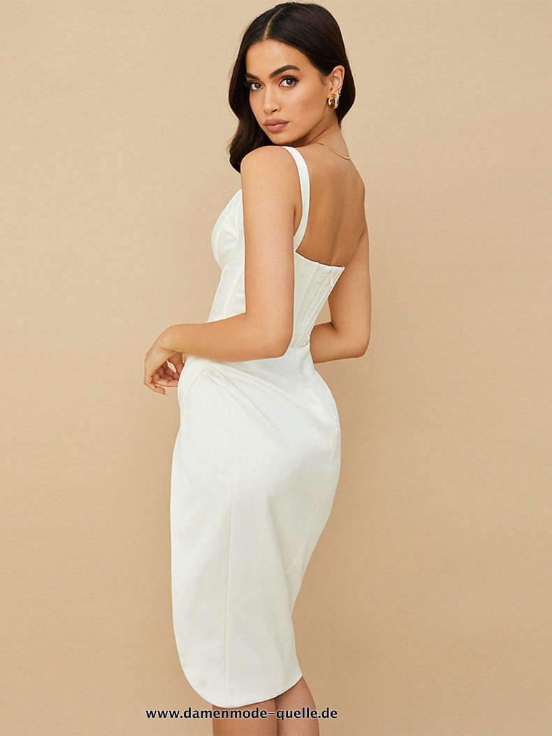 Party Kleid Abendkleid 2023 in Weiß