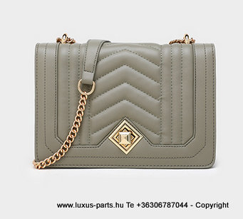 Pu Handtasche Schultertasche mit Kette in Silber