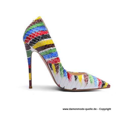 Regenbogen High Heels Damen Pumps