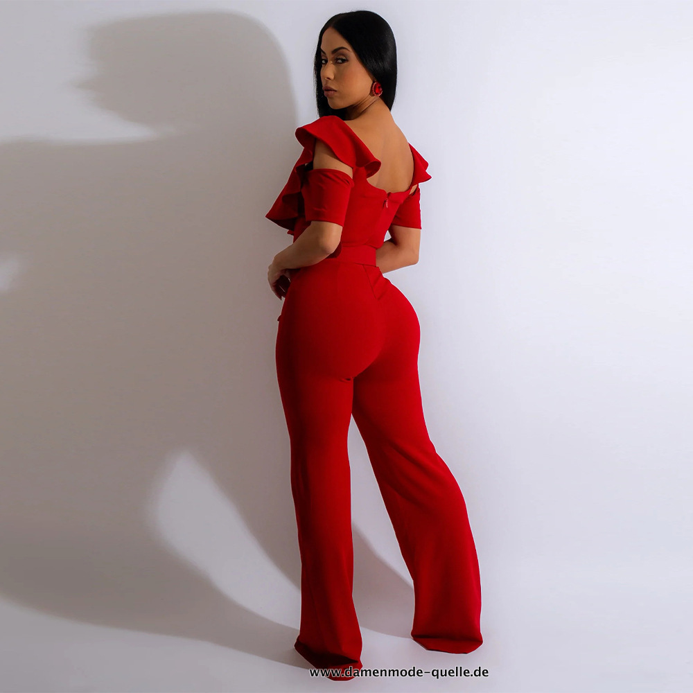 Roter Damen Jumpsuit 
