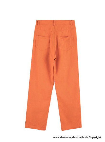 Scrawl Print Herren Jeans in Orange