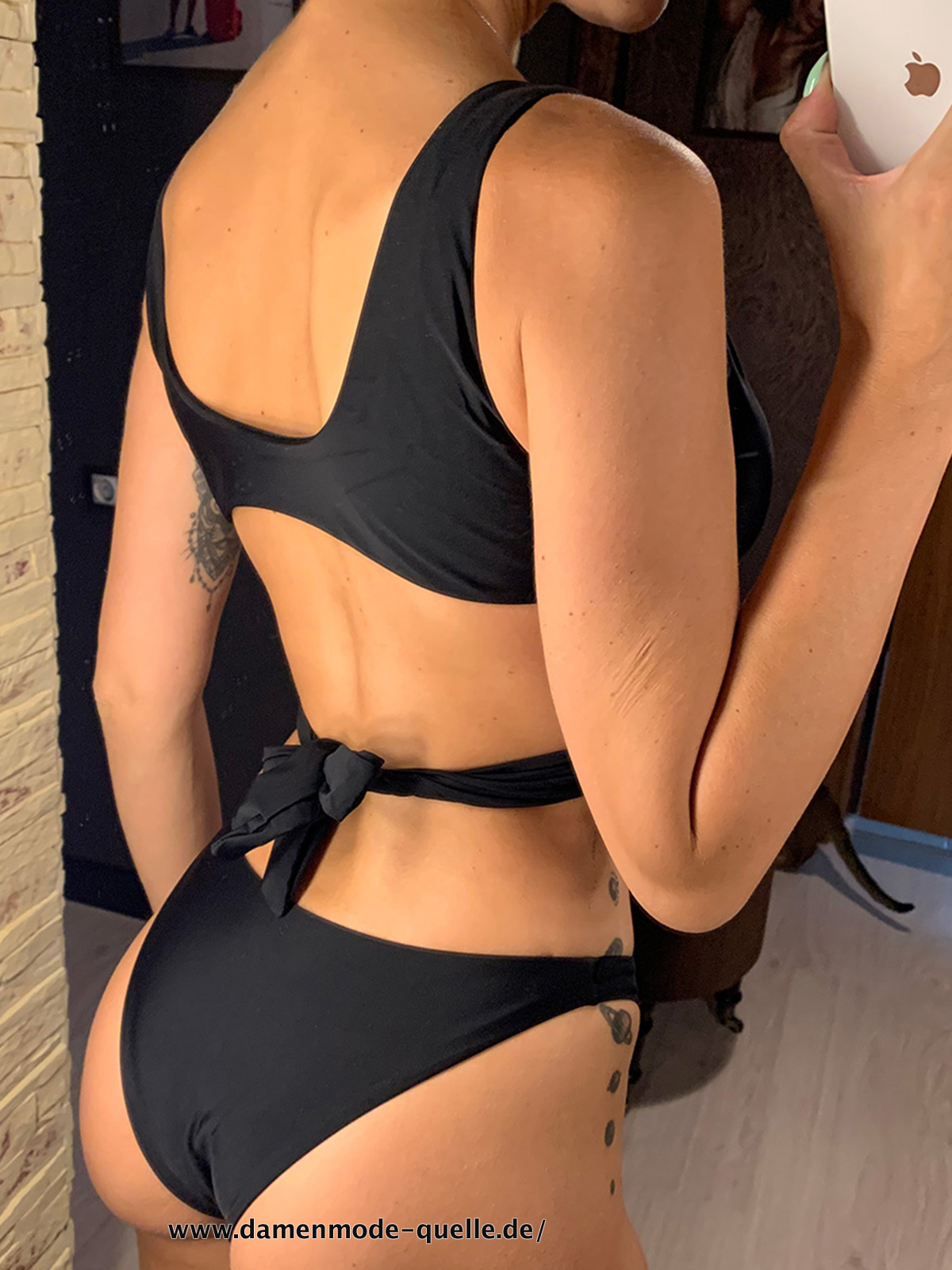 Sexy Metall Bandage Bikini set 2023 in Schwarz