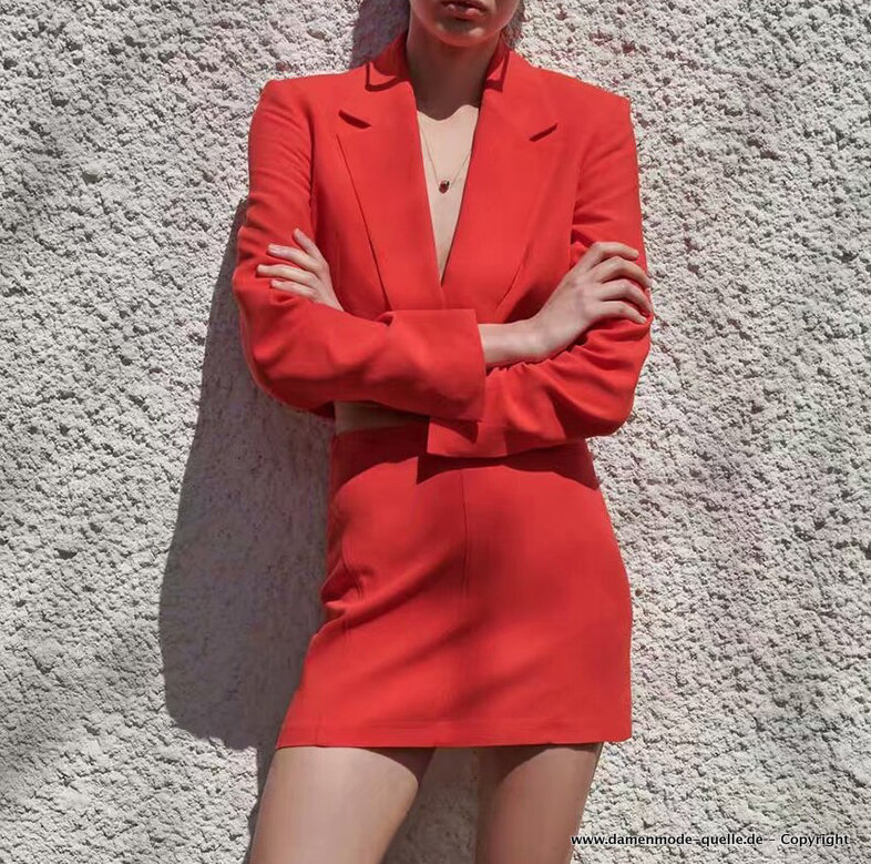 Sexy Mini Damen Kostüm in Rot
