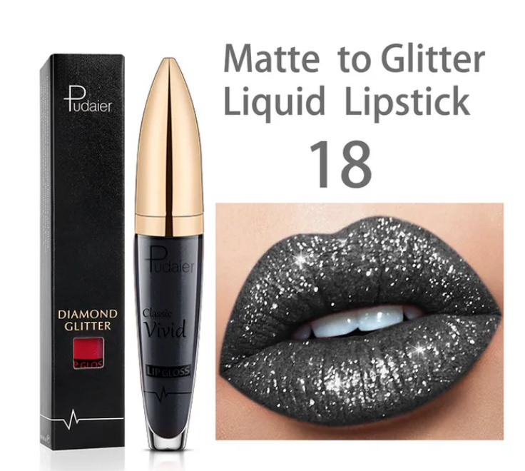 Shiny Diamant Glitter Lip Gloss Wasserfest Lipgloss Make Up Nr 18