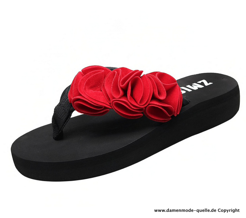 Sommer Flip Flops mit Rote Rosen