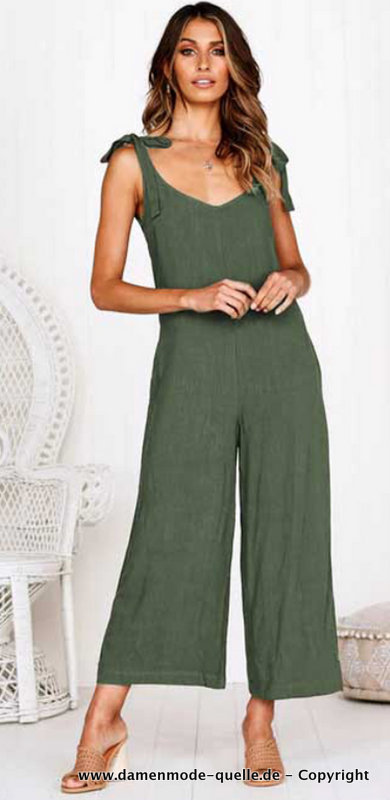 Sommer Jumpsuit Leger in Dunkelgrün