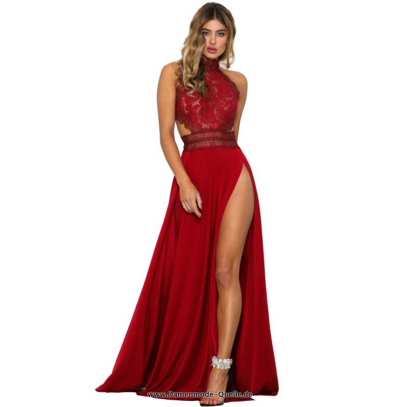 Spitzen Kleid 2023 für Damen Sexy in Rot