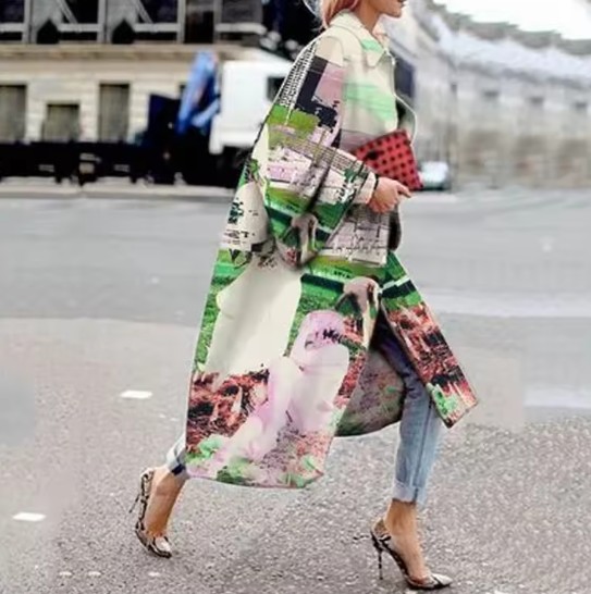 Streetwear Damen Herbst - Frühling Mantel Eliana Bunt