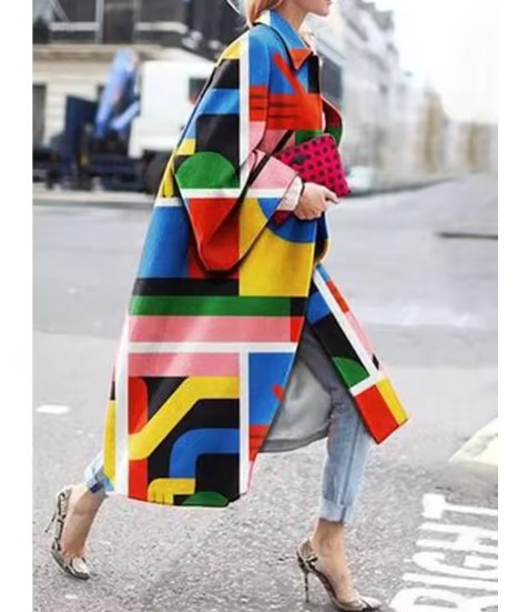 Streetwear Damen Herbst - Frühling Mantel Eva Bunt