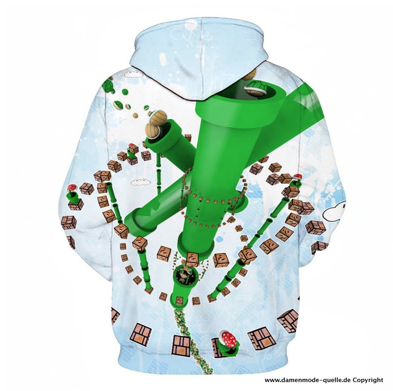 Super Mario Cartoon 3D Print Herren Hoodie Sweater mit Kapuze Nr 4