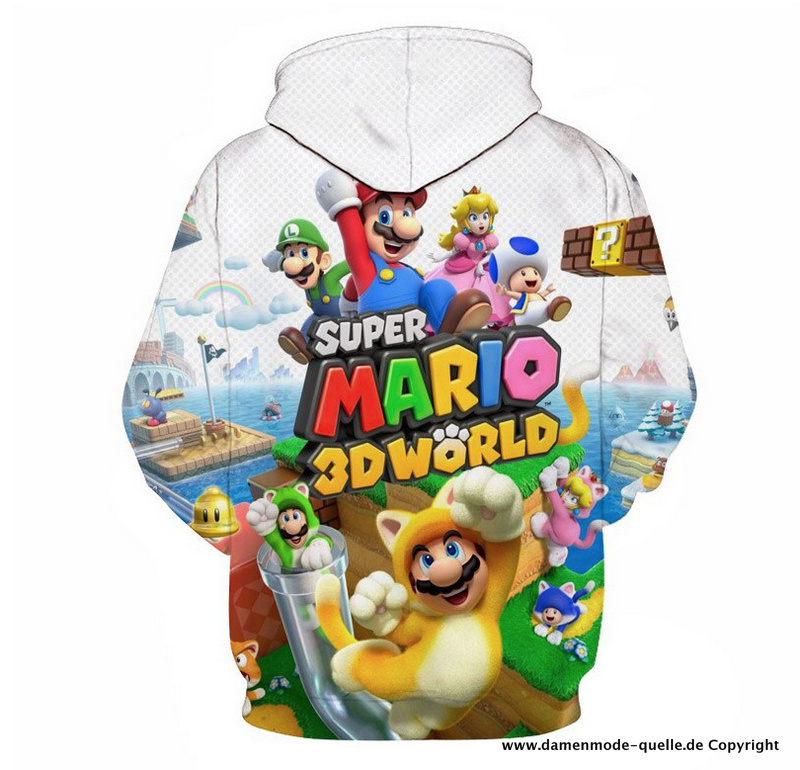 Super Mario Cartoon 3D Print Herren Hoodie Sweater mit Kapuze Nr 6