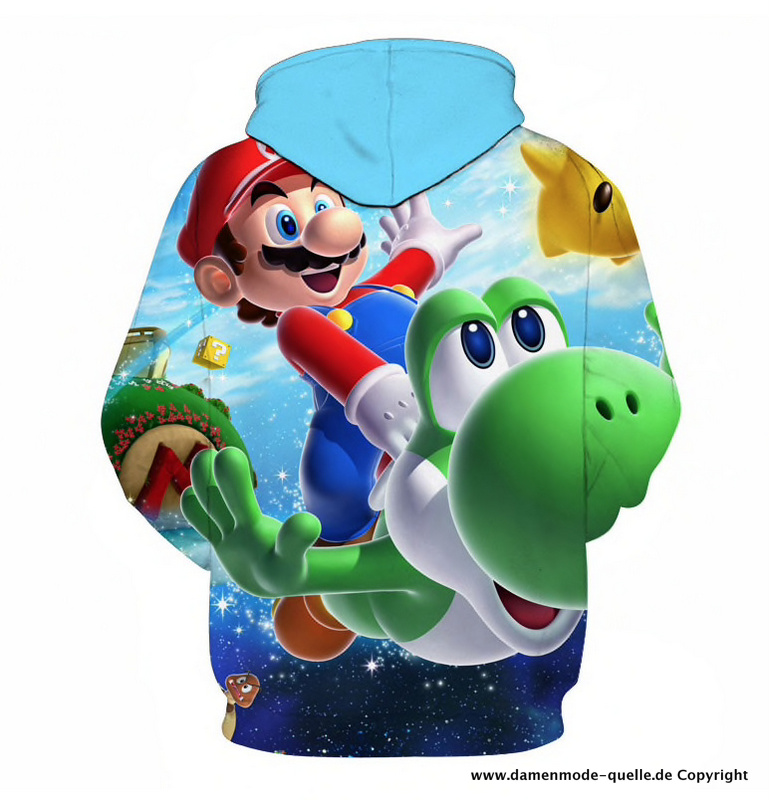 Super Mario Cartoon 3D Print Herren Hoodie Sweater mit Kapuze Nr 9
