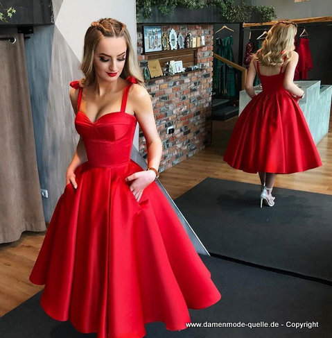 Vintage Style Petticoat Kleid in Rot