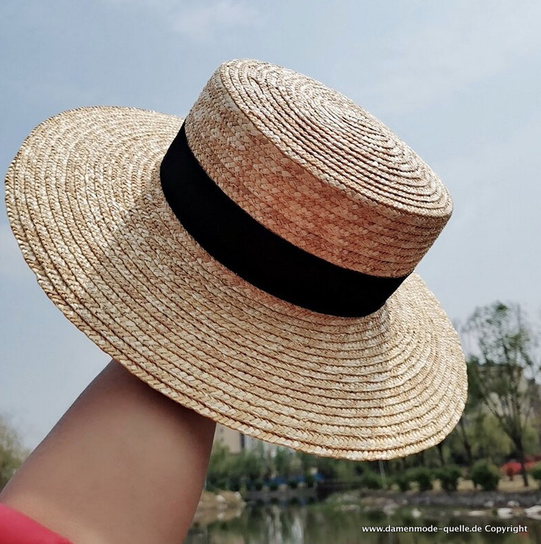 Vintage Style Sommer Hut für Damen mit Schärpe