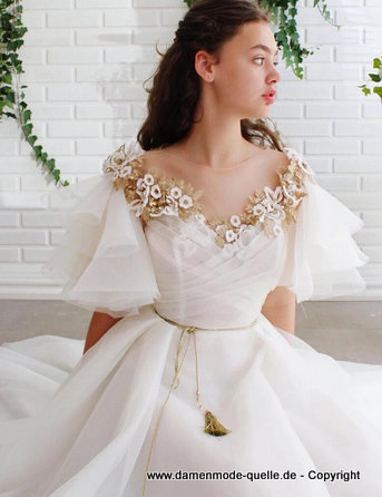 Weißes Prinzessinen Kleid für den Standesamt Abendkleid