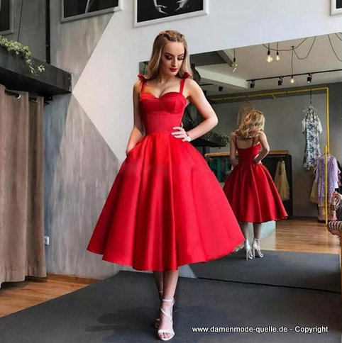 Vintage Style Petticoat Kleid in Rot