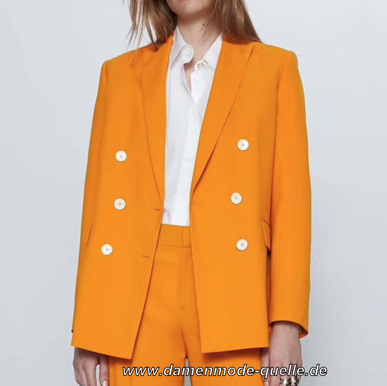 Damen Blazer Elegant in Orange