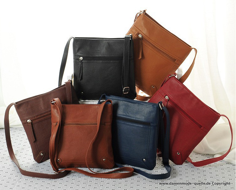 Leder Crossbody Schulter Tasche Handtasche in verschiedenen Farben