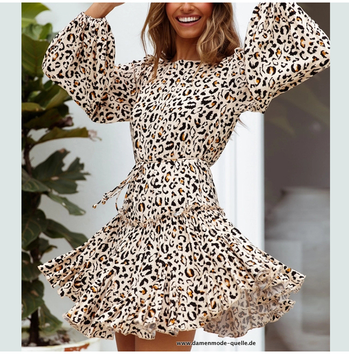 Leopard Look Mini Kleid 2023 Elegant