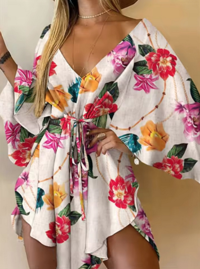 Mini Tunika Sommerkleid 2025 Andrina mit V Ausschnitt