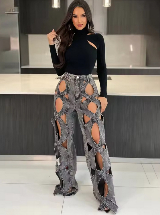 Crazy Cut Damen Jeans 2025 Grau