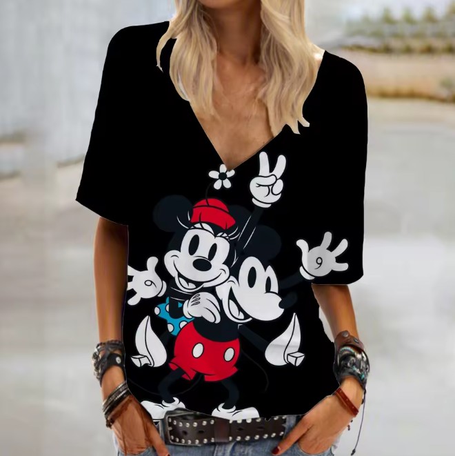Disney Cartoon Print Damen T-Shirt Ellen