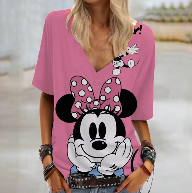 Disney Cartoon Print Damen T-Shirt Ellis